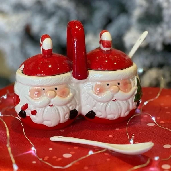Christmas-Themed Sugar Container