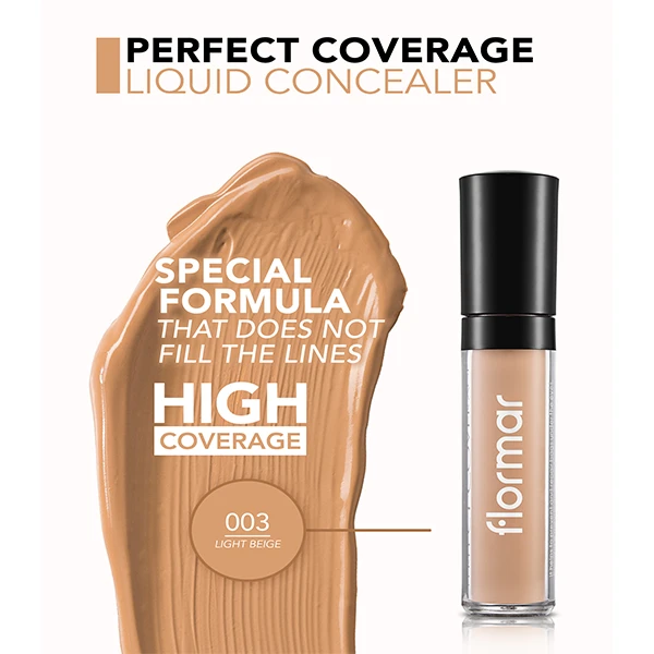 Flormar Perfect Coverage Liquid Concealer Light Beige 003